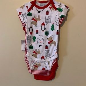 6 to 9 months Santa’s onesies. just in time for Christmas.